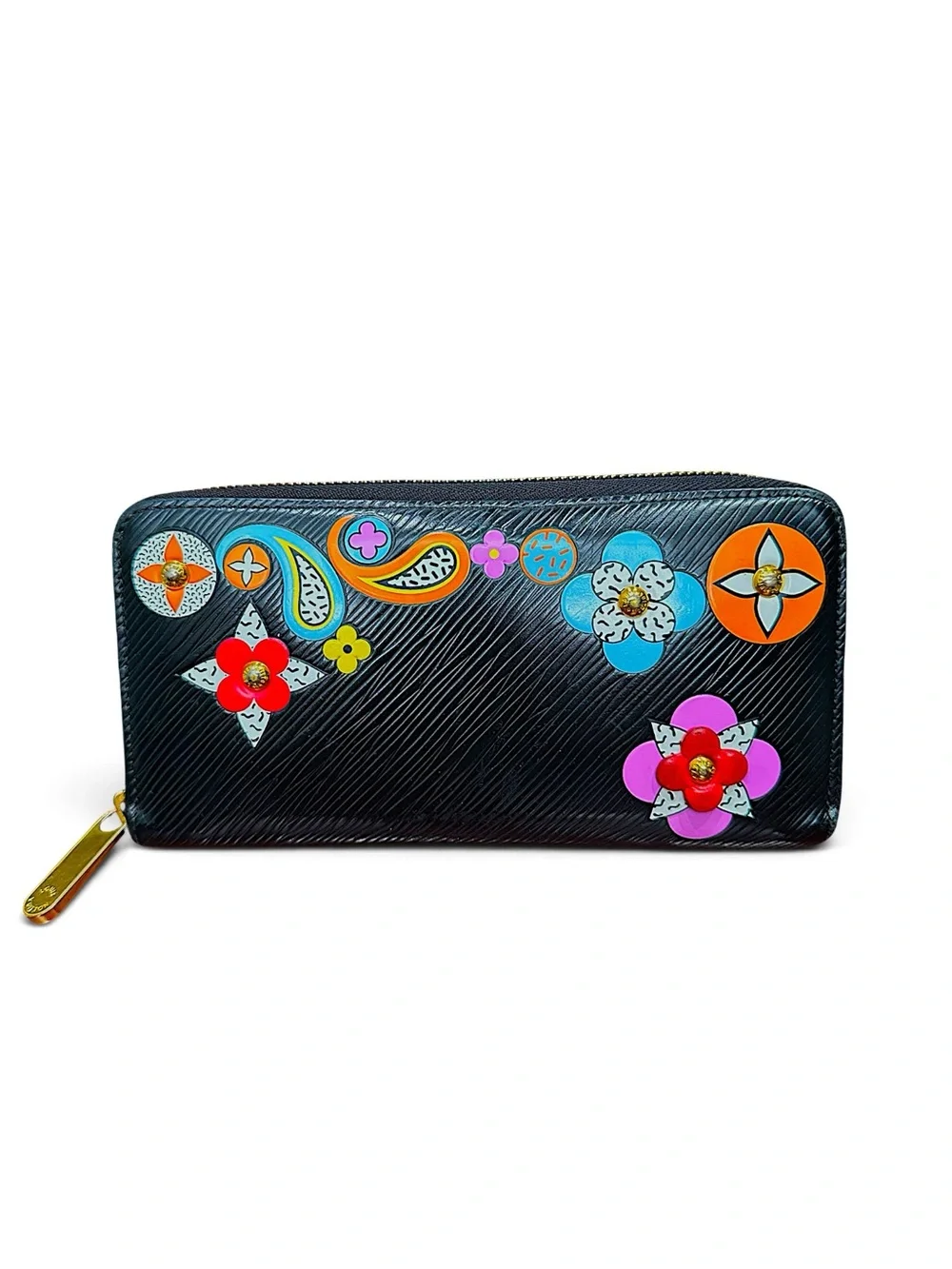 Louis Vuitton M62296 Epi Blooming Flowers Zippy Wallet Black